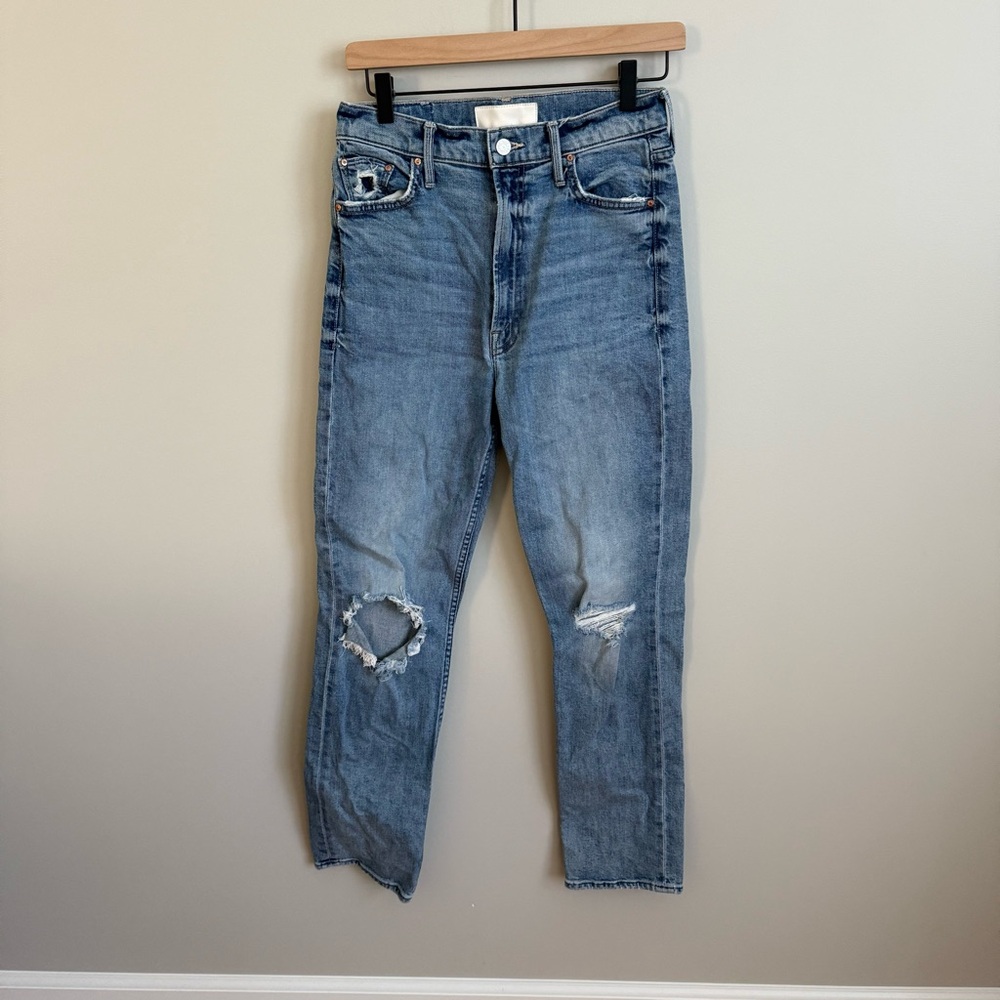 Mother Denim size 28 High Waisted Rider Flood In Wild And Wicked Jeans - Picture 4 of 11